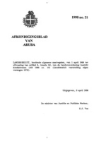 Afkondigingsblad van Aruba 1998 no. 21, DWJZ - Directie Wetgeving en Juridische Zaken
