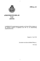 Afkondigingsblad van Aruba 1998 no. 23, DWJZ - Directie Wetgeving en Juridische Zaken