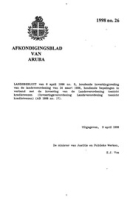 Afkondigingsblad van Aruba 1998 no. 26, DWJZ - Directie Wetgeving en Juridische Zaken