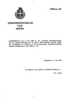 Afkondigingsblad van Aruba 1998 no. 30, DWJZ - Directie Wetgeving en Juridische Zaken