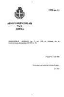 Afkondigingsblad van Aruba 1998 no. 31, DWJZ - Directie Wetgeving en Juridische Zaken