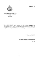 Afkondigingsblad van Aruba 1998 no. 33, DWJZ - Directie Wetgeving en Juridische Zaken