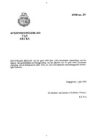 Afkondigingsblad van Aruba 1998 no. 39, DWJZ - Directie Wetgeving en Juridische Zaken
