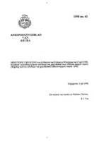 Afkondigingsblad van Aruba 1998 no. 43, DWJZ - Directie Wetgeving en Juridische Zaken