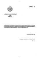 Afkondigingsblad van Aruba 1998 no. 46, DWJZ - Directie Wetgeving en Juridische Zaken