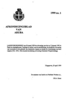 Afkondigingsblad van Aruba 1999 no. 1, DWJZ - Directie Wetgeving en Juridische Zaken