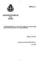 Afkondigingsblad van Aruba 1999 no. 11, DWJZ - Directie Wetgeving en Juridische Zaken