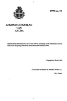 Afkondigingsblad van Aruba 1999 no. 19, DWJZ - Directie Wetgeving en Juridische Zaken
