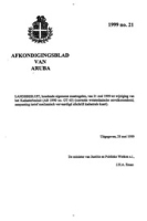 Afkondigingsblad van Aruba 1999 no. 21, DWJZ - Directie Wetgeving en Juridische Zaken