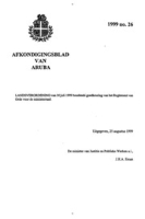Afkondigingsblad van Aruba 1999 no. 26, DWJZ - Directie Wetgeving en Juridische Zaken