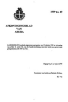 Afkondigingsblad van Aruba 1999 no. 49, DWJZ - Directie Wetgeving en Juridische Zaken