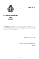 Afkondigingsblad van Aruba 1999 no. 52, DWJZ - Directie Wetgeving en Juridische Zaken