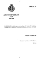 Afkondigingsblad van Aruba 1999 no. 54, DWJZ - Directie Wetgeving en Juridische Zaken