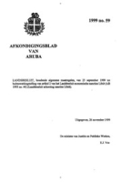 Afkondigingsblad van Aruba 1999 no. 59, DWJZ - Directie Wetgeving en Juridische Zaken