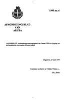 Afkondigingsblad van Aruba 1999 no. 6, DWJZ - Directie Wetgeving en Juridische Zaken