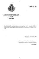 Afkondigingsblad van Aruba 1999 no. 60, DWJZ - Directie Wetgeving en Juridische Zaken
