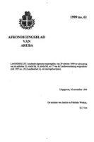 Afkondigingsblad van Aruba 1999 no. 61, DWJZ - Directie Wetgeving en Juridische Zaken
