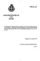 Afkondigingsblad van Aruba 1999 no. 62, DWJZ - Directie Wetgeving en Juridische Zaken