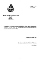 Afkondigingsblad van Aruba 1999 no. 7, DWJZ - Directie Wetgeving en Juridische Zaken