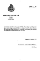 Afkondigingsblad van Aruba 1999 no. 77, DWJZ - Directie Wetgeving en Juridische Zaken