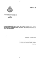 Afkondigingsblad van Aruba 2000 no. 91, DWJZ - Directie Wetgeving en Juridische Zaken