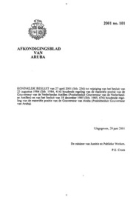 Afkondigingsblad van Aruba 2001 no. 101, DWJZ - Directie Wetgeving en Juridische Zaken