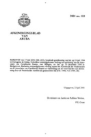 Afkondigingsblad van Aruba 2001 no. 103, DWJZ - Directie Wetgeving en Juridische Zaken