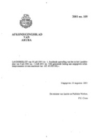 Afkondigingsblad van Aruba 2001 no. 109, DWJZ - Directie Wetgeving en Juridische Zaken