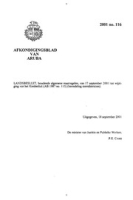 Afkondigingsblad van Aruba 2001 no. 116, DWJZ - Directie Wetgeving en Juridische Zaken