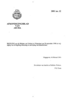 Afkondigingsblad van Aruba 2001 no. 12, DWJZ - Directie Wetgeving en Juridische Zaken