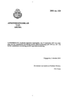 Afkondigingsblad van Aruba 2001 no. 120, DWJZ - Directie Wetgeving en Juridische Zaken