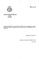 Afkondigingsblad van Aruba 2001 no. 28, DWJZ - Directie Wetgeving en Juridische Zaken