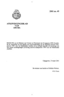 Afkondigingsblad van Aruba 2001 no. 49, DWJZ - Directie Wetgeving en Juridische Zaken