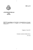 Afkondigingsblad van Aruba 2001 no. 55, DWJZ - Directie Wetgeving en Juridische Zaken