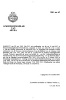 Afkondigingsblad van Aruba 2001 no. 63, DWJZ - Directie Wetgeving en Juridische Zaken