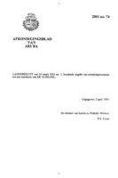 Afkondigingsblad van Aruba 2001 no. 74, DWJZ - Directie Wetgeving en Juridische Zaken