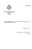 Afkondigingsblad van Aruba 2001 no. 87, DWJZ - Directie Wetgeving en Juridische Zaken