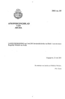 Afkondigingsblad van Aruba 2001 no. 89, DWJZ - Directie Wetgeving en Juridische Zaken