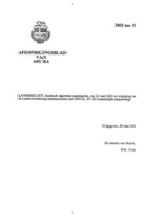 Afkondigingsblad van Aruba 2002 no. 51, DWJZ - Directie Wetgeving en Juridische Zaken