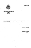Afkondigingsblad van Aruba 2002 no. 56, DWJZ - Directie Wetgeving en Juridische Zaken