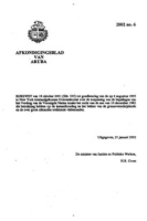 Afkondigingsblad van Aruba 2002 no. 6, DWJZ - Directie Wetgeving en Juridische Zaken