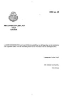 Afkondigingsblad van Aruba 2002 no. 62, DWJZ - Directie Wetgeving en Juridische Zaken