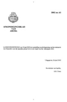 Afkondigingsblad van Aruba 2002 no. 63, DWJZ - Directie Wetgeving en Juridische Zaken