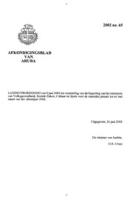 Afkondigingsblad van Aruba 2002 no. 65, DWJZ - Directie Wetgeving en Juridische Zaken
