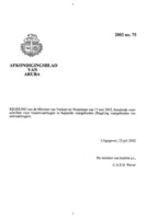 Afkondigingsblad van Aruba 2002 no. 75, DWJZ - Directie Wetgeving en Juridische Zaken