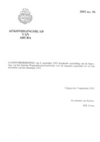 Afkondigingsblad van Aruba 2002 no. 90, DWJZ - Directie Wetgeving en Juridische Zaken