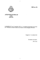Afkondigingsblad van Aruba 2002 no. 96, DWJZ - Directie Wetgeving en Juridische Zaken