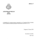 Afkondigingsblad van Aruba 2004 no. 5, DWJZ - Directie Wetgeving en Juridische Zaken