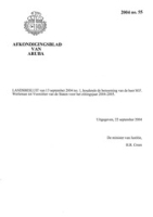 Afkondigingsblad van Aruba 2004 no. 55, DWJZ - Directie Wetgeving en Juridische Zaken