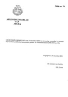 Afkondigingsblad van Aruba 2004 no. 70, DWJZ - Directie Wetgeving en Juridische Zaken
